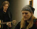 Joel and Cathy backstage at The Cutting Room.